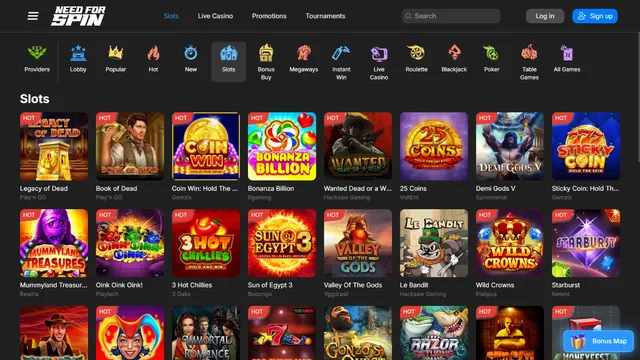 needforspin casino games
