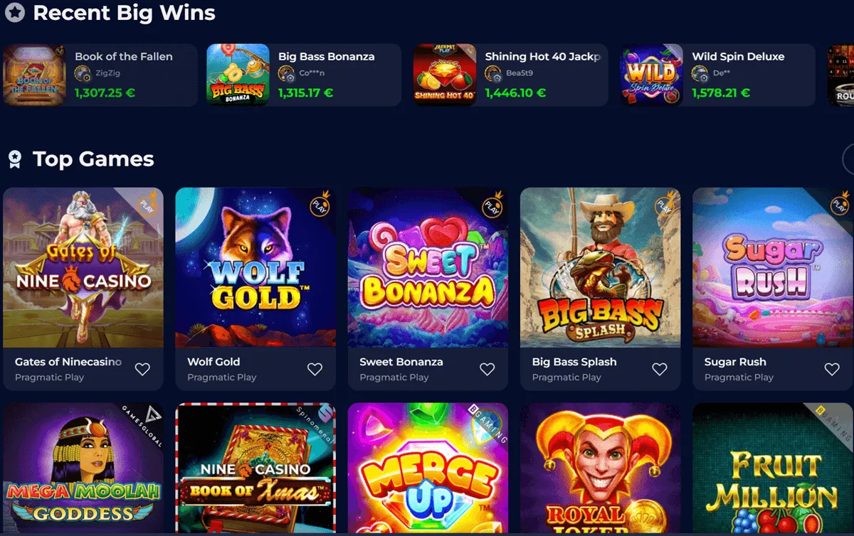 nine casino games