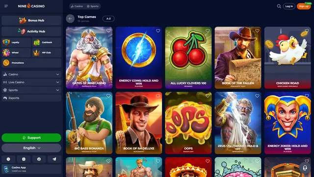 ninecasino games