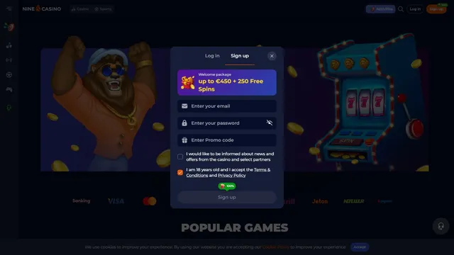 ninecasino registration