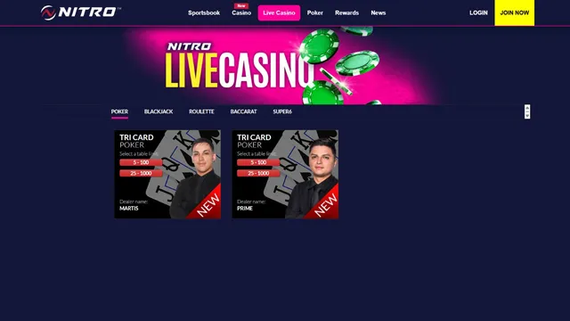 nitrobetting casino live games