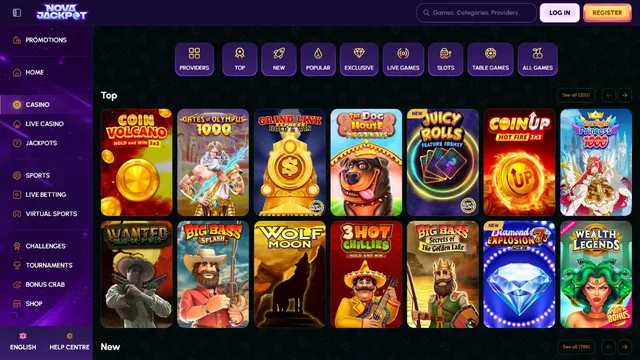 novajackpot casino games