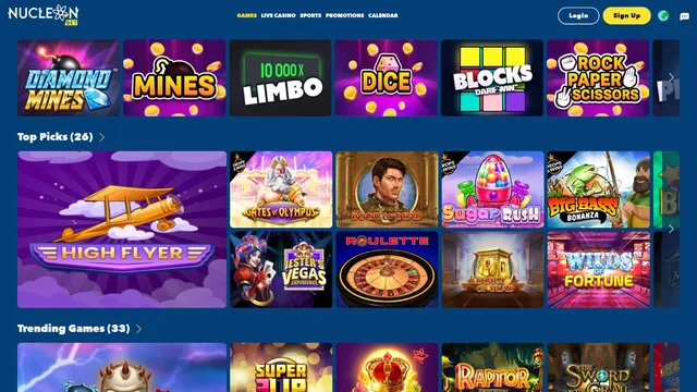 nucleonbet casino games