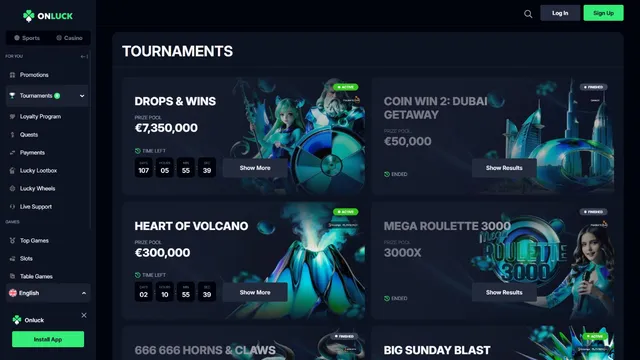 onluck casino tournaments