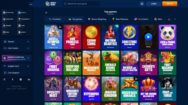 onlywin casino games