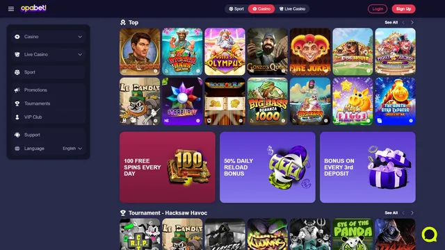 opabet casino games