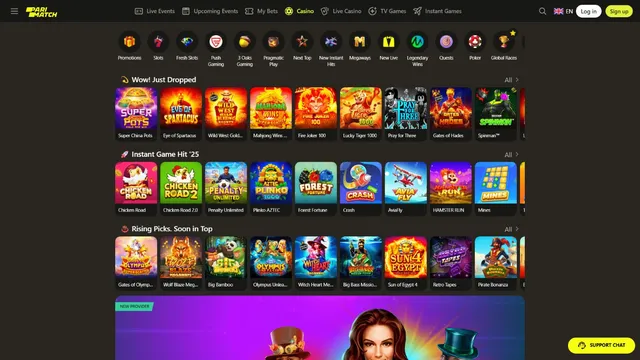 parimatch casino games