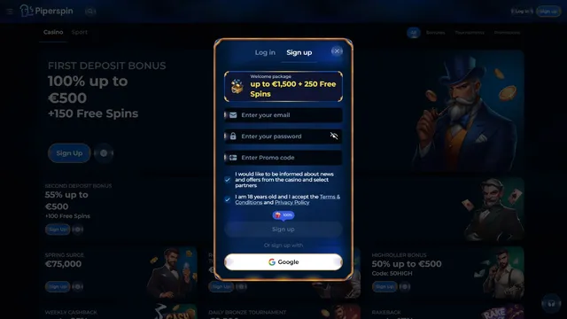 piperspin casino registration