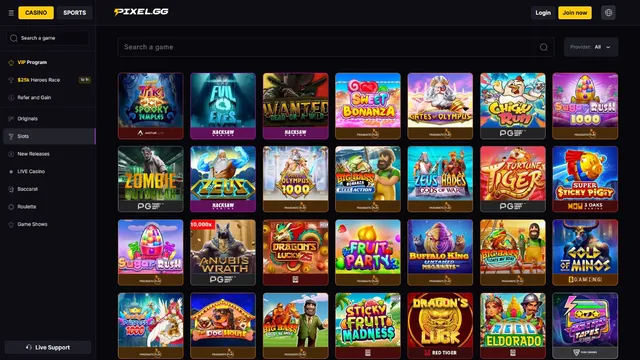pixel.gg casino games