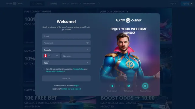 platincasino registration