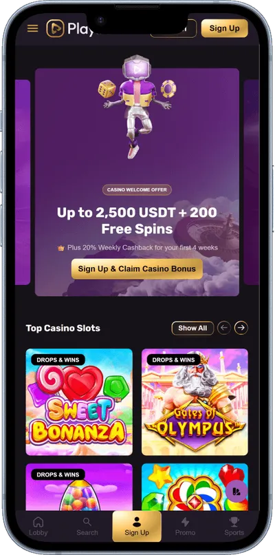 playbet.io casino phone main