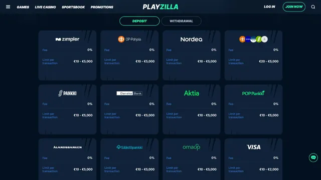 playzilla casino deposit