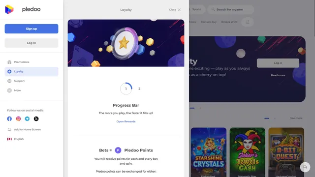 pledoo casino loyalty program