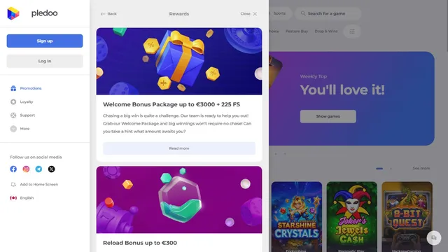 pledoo casino promotions