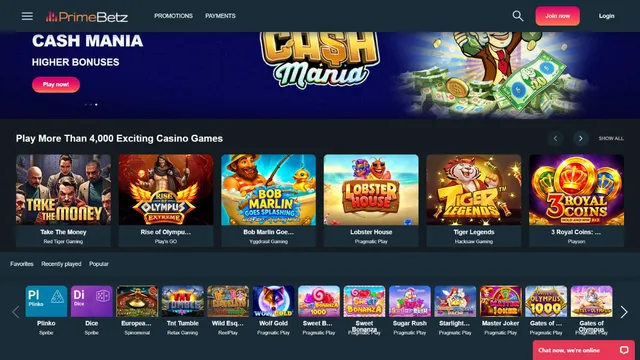 primebetz casino games