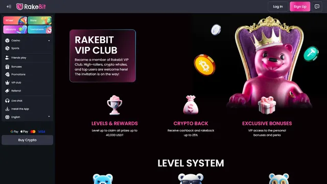 rakebit casino vip club