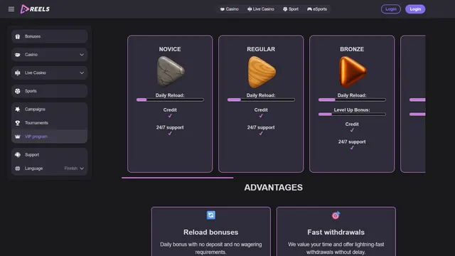 reels casino vip club