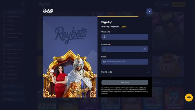 reybets casino registration