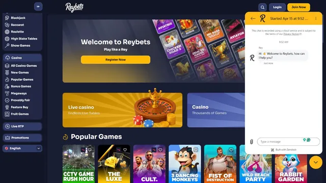 reybets casino support