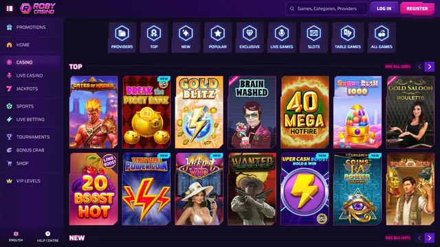 roby casino games