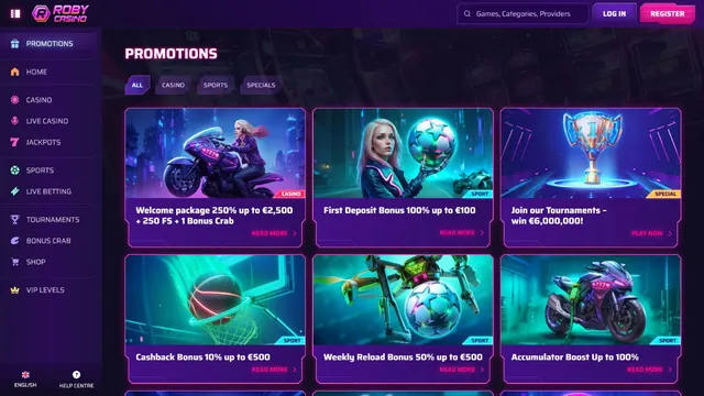 roby casino promotions