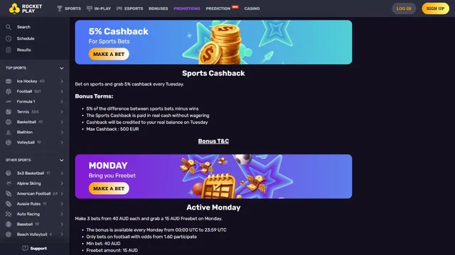 rocketplay casino promotions