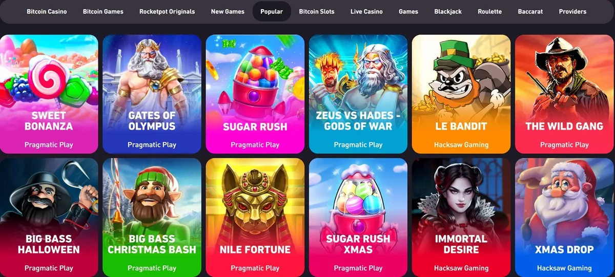 rocketpot casino games