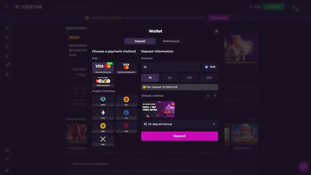 rockstar.casino deposit