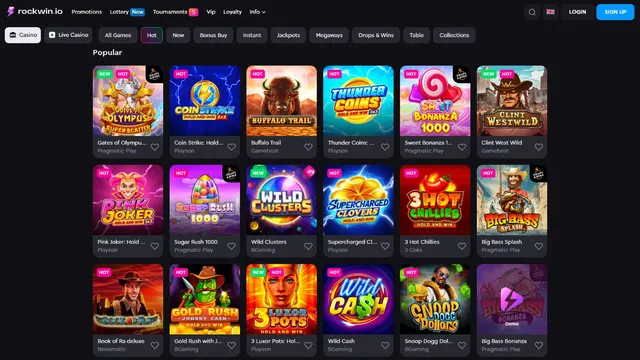 rockwin casino games