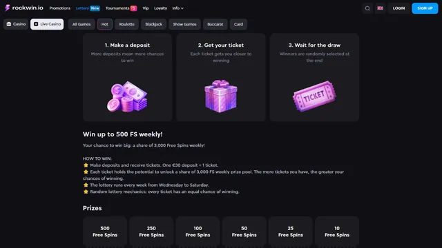 rockwin casino lotteries