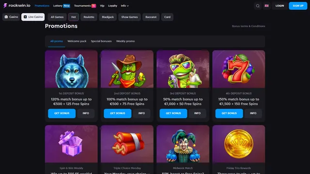 rockwin casino promotions