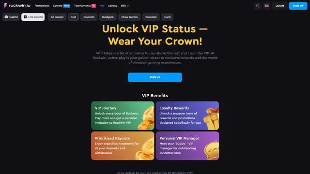 rockwin casino vip club