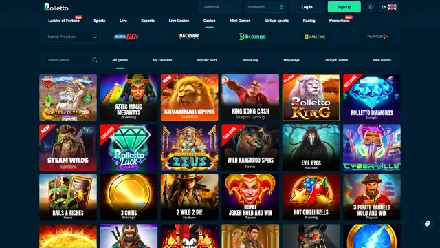 rolletto casino games
