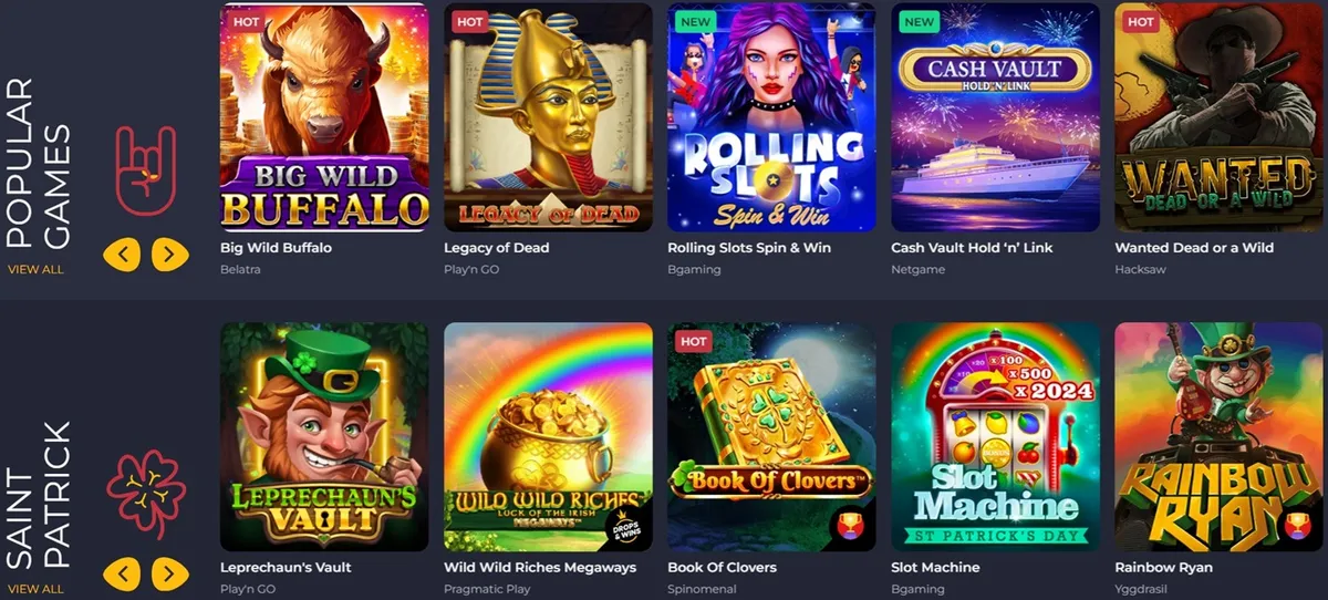 rolling slots casino games