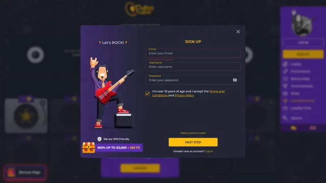 rollingslots casino registration