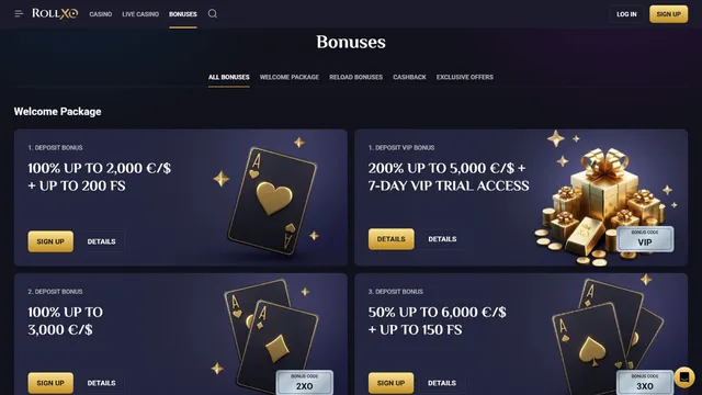 rollxo casino promotions