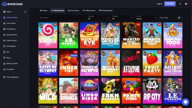 roostake casino games