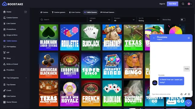 roostake casino support