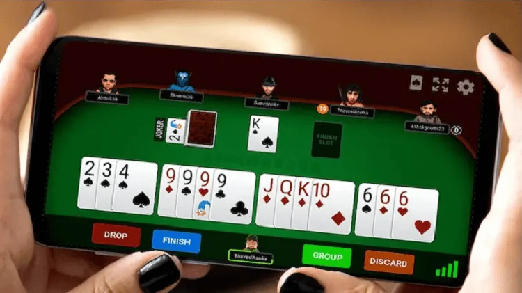 rummy game screen