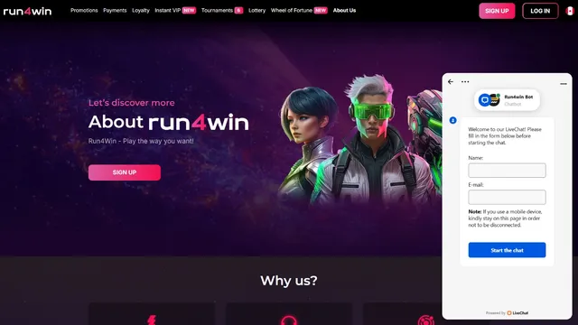 run4win casino support