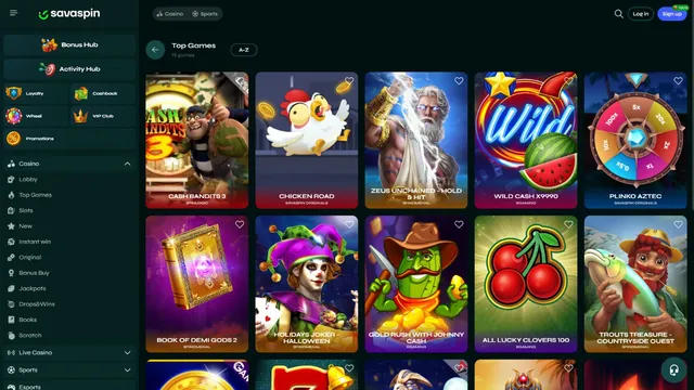 savaspin casino games
