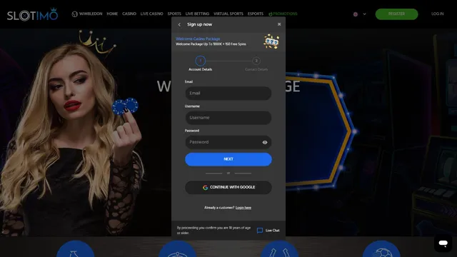 slotimo casino registration
