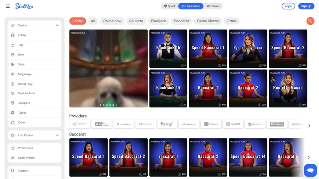 slotneo casino live games