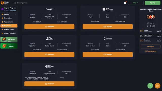 slotozen casino deposit