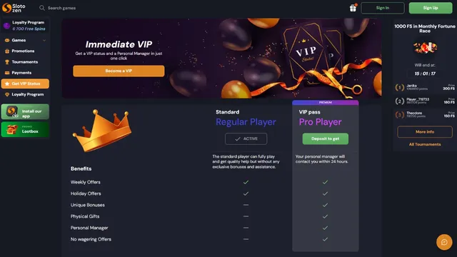 slotozen casino vip club