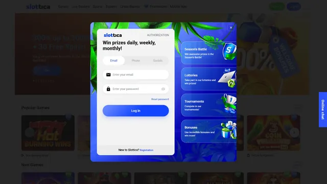 slottica casino registration