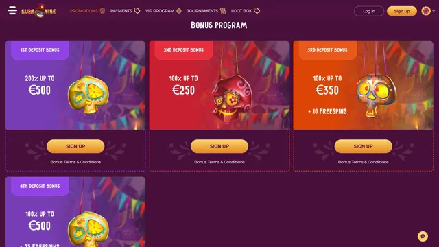 slotvibe casino promotions