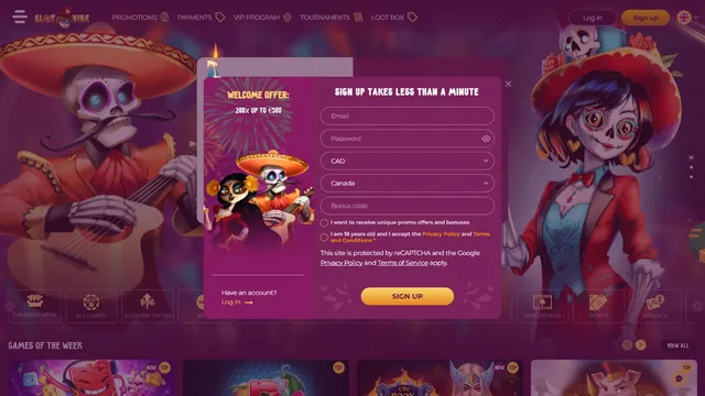 slotvibe casino registration