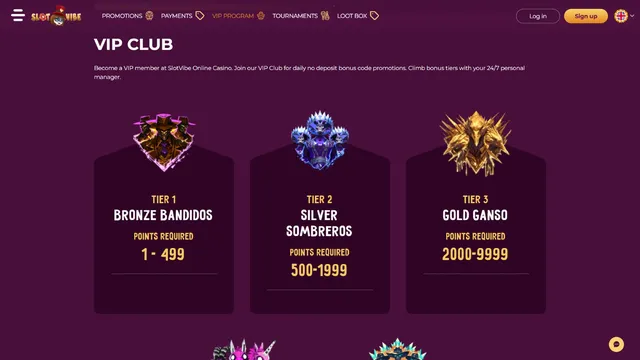 slotvibe casino vip club