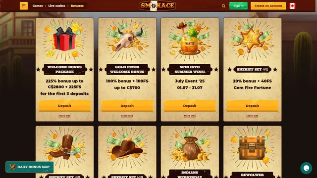 smokace casino promotions